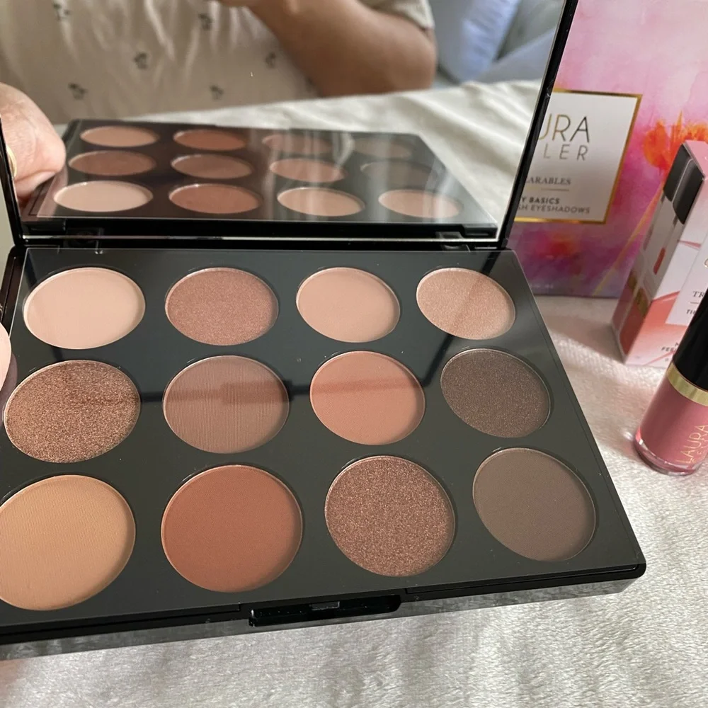Laura Geller Eyeshadow Palette and MINI TINTED LIP OIL COLORS CHAMPION,KNOCKOUT - Picture 5 of 12